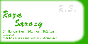 roza sarosy business card